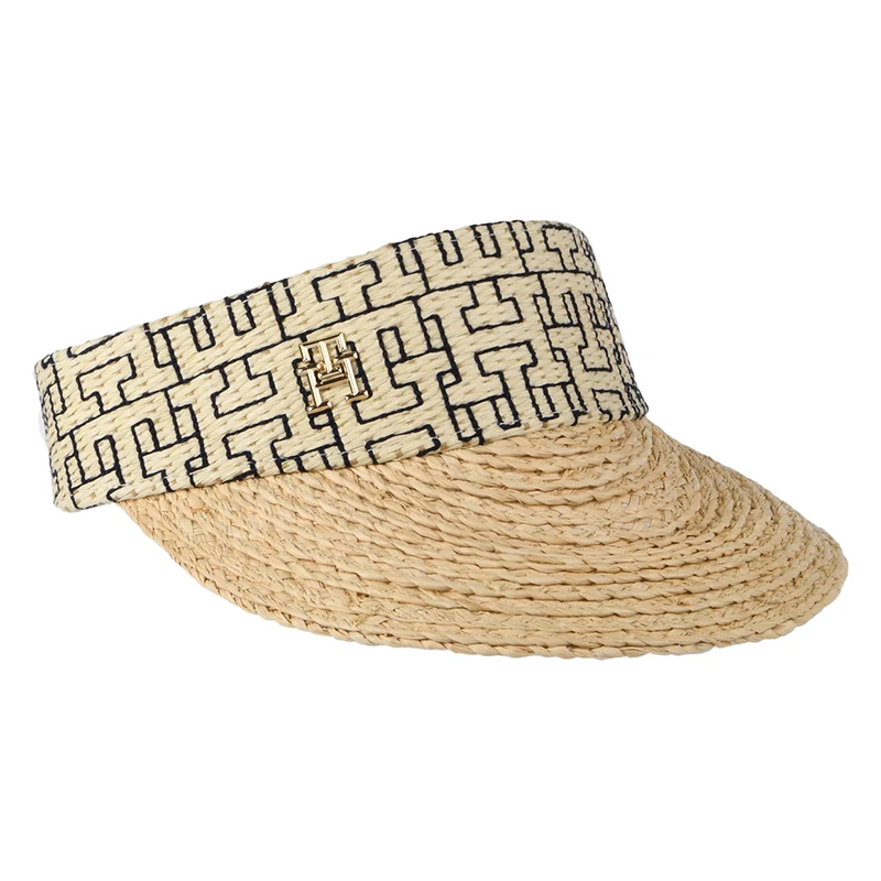 Tommy Hilfiger Beach Sonnenschild aus Stroh - Natur