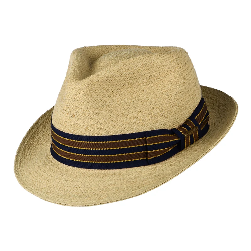 Stetson Player Trilby Hut aus Raffia-Stroh - Natur
