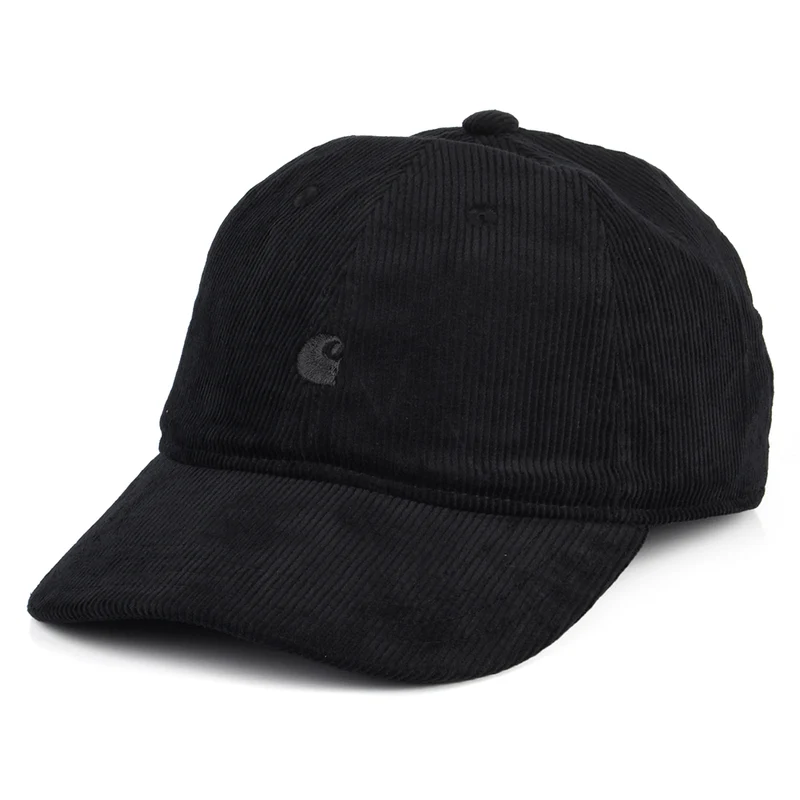 Carhartt WIP Harlem Tonal Kord Baseball Cap - Schwarz