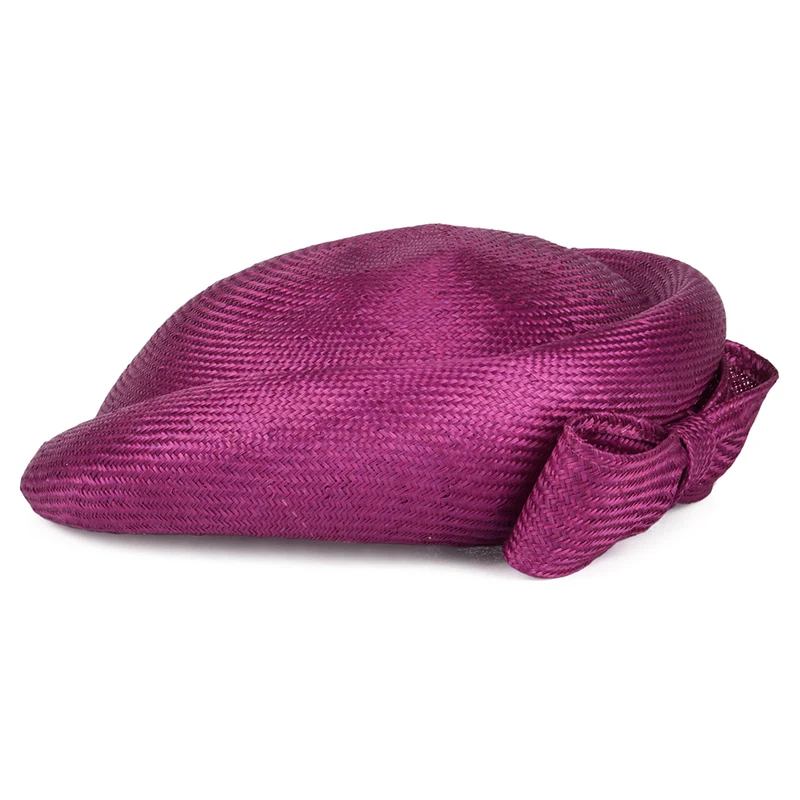 Whiteley Alexia Pillbox Hut aus Stroh - Magenta