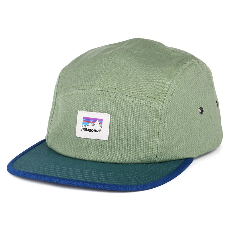 Patagonia Shop Sticker Graphic Maclure 5 Paneelen Cap aus organischer Baumwolle - Matcha Grün