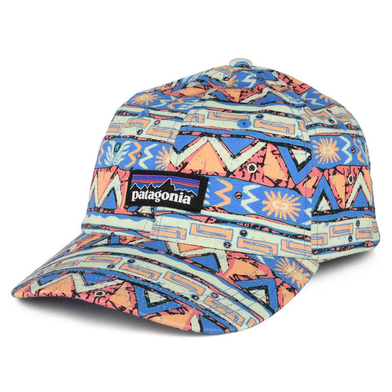 Patagonia High Hopes Geo Small P-6 Label Trad Baseball Cap aus organischer Baumwolle - Grün-Blau-Multi