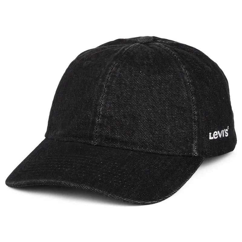 Levi's Essential Denim Baseball Cap - Schwarz