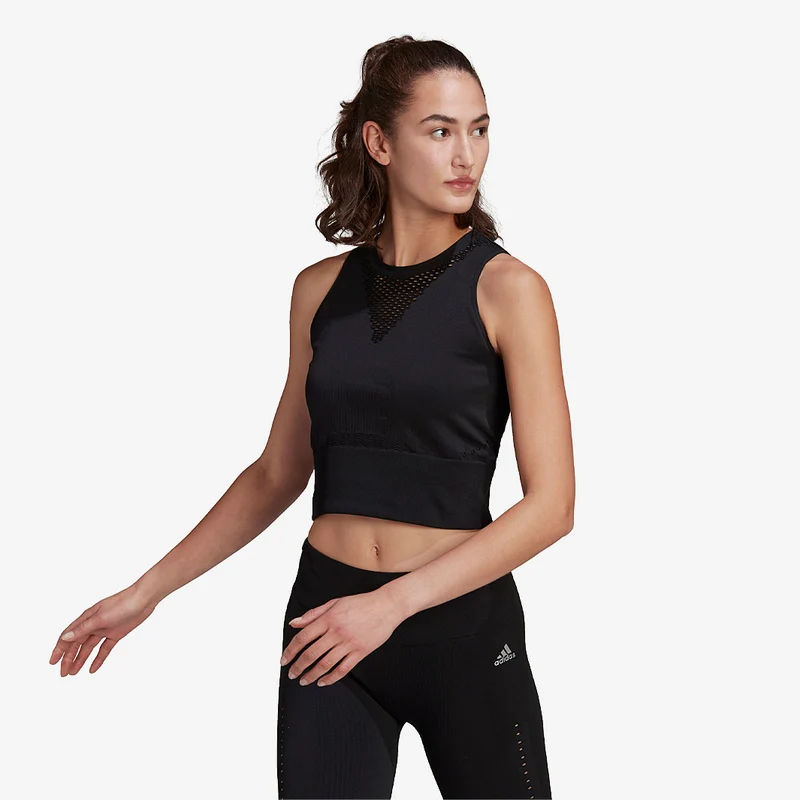 adidas Damen Run Fast Aeroknit Crop Top