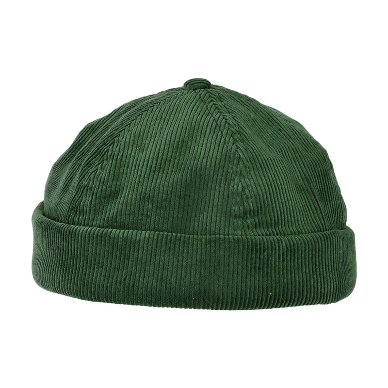 New Balance Verwaschener Kord Docker Beanie Mütze - Olivgrün