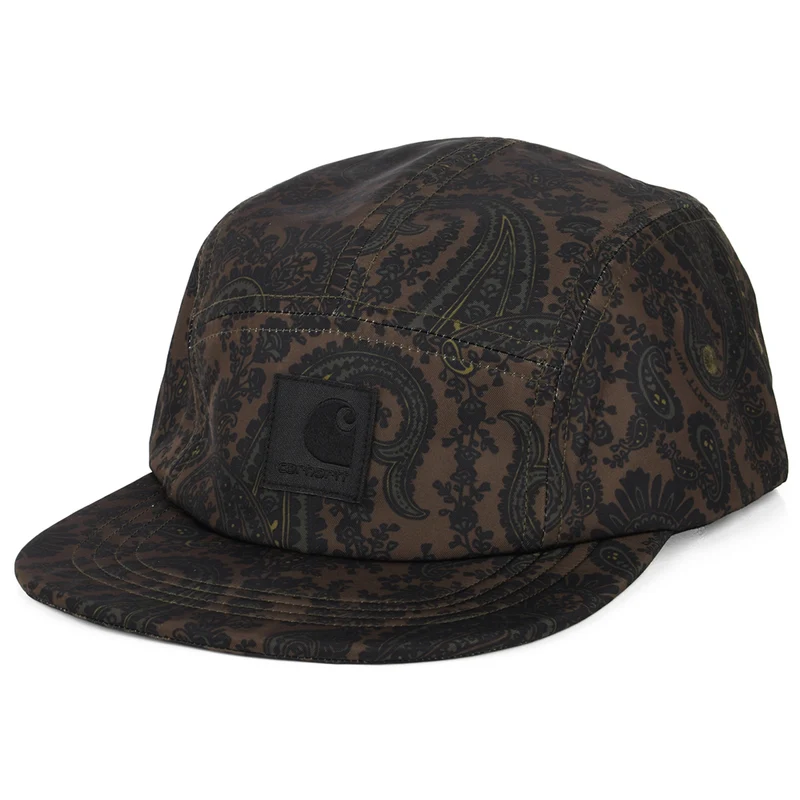 Carhartt WIP Neva Recycled 5 Paneelen Cap mit Paisleymuster - Burgunderrot-Multi