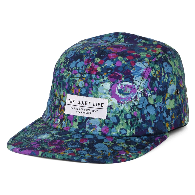 The Quiet Life Monet 5 Paneelen Cap Floral - Blau-Grün-Lila
