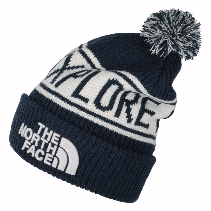The North Face Retro TNF Pom Bommelmütze - Marineblau-Grau