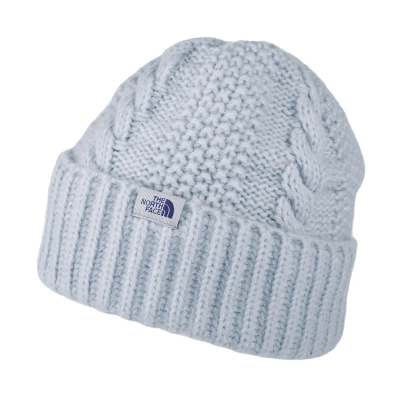 The North Face Damen Oh Mega Cuffed Beanie Mütze mit Zopfstrickmuster - Immergrün