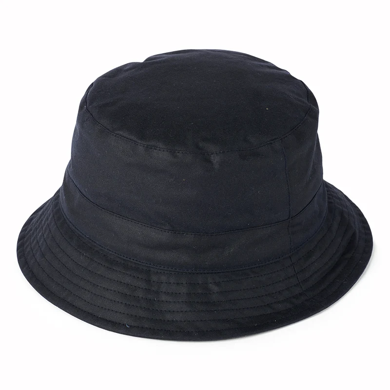 Failsworth Fischerhut aus British Waxed Cotton - Marineblau