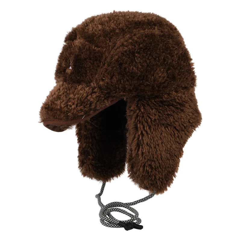 Kangol Utility Kunstlammfell Cap mit Ohrenklappen - Braun