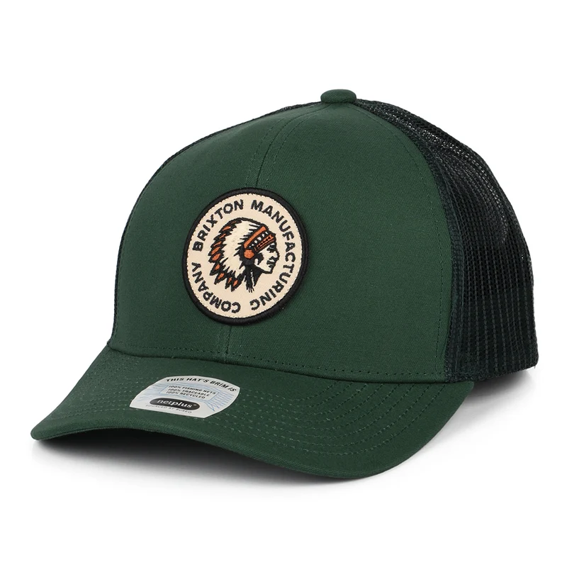 Brixton Rival Stamp NetPlus MP II Trucker Cap - Kieferngrün