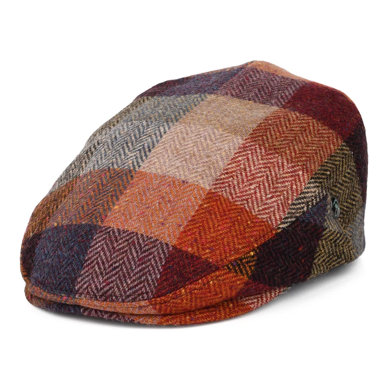 City Sport Donegal Tweed Schiebermütze Herringbone Patch - Mehrfarbig