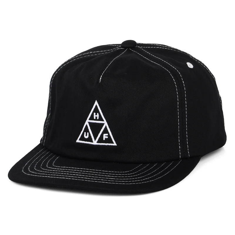 HUF Triple Triangle Unstrukturierte Snapback Cap - Schwarz-Weiß