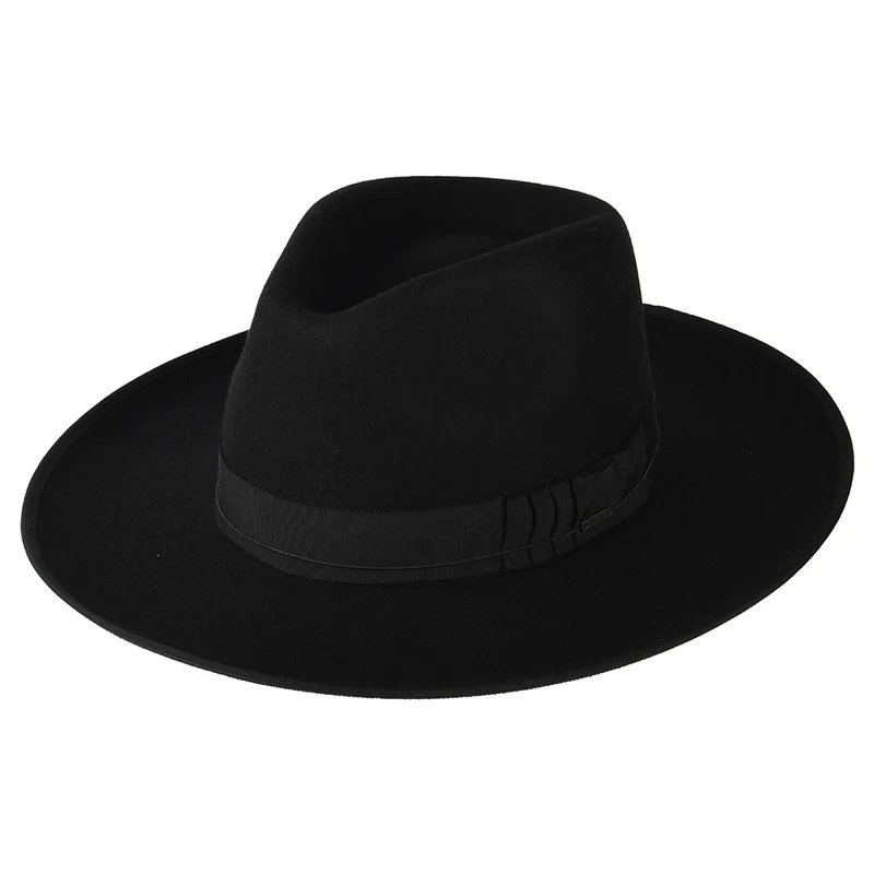 Brixton Reno Fedora Hut aus Wollfilz - Schwarz
