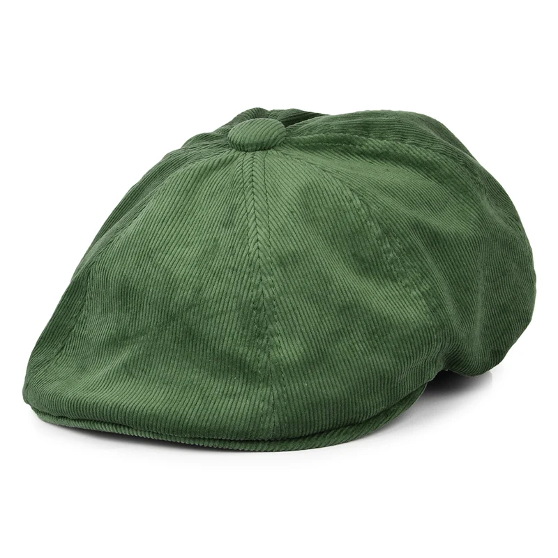 Kangol Hawker Kord Ballonmütze - Olivgrün