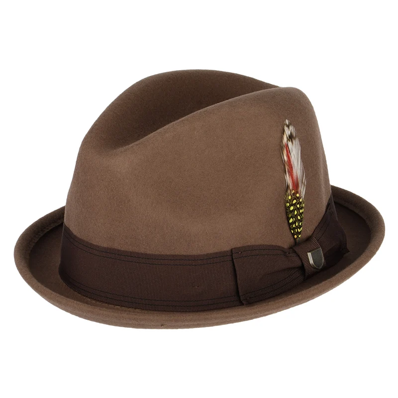 Brixton Gain Trilby Hut aus Wollfilz - Braun