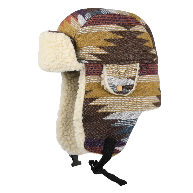 Scala Shauna Fliegermütze Aztec Druck - Braun-Multi