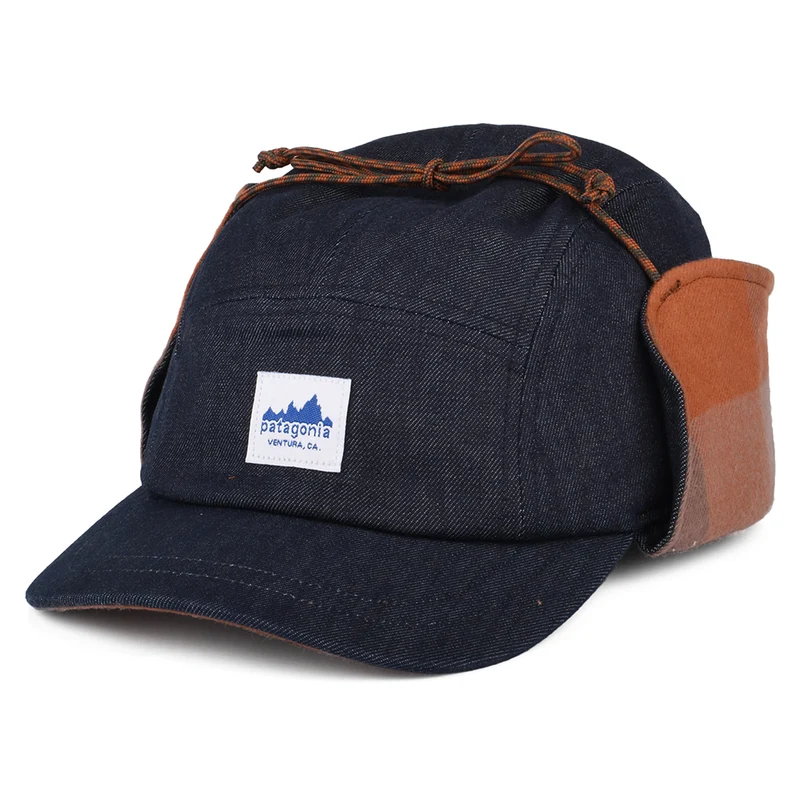 Patagonia Range Baseball Cap mit Ohrenklappen - Denim-Braun