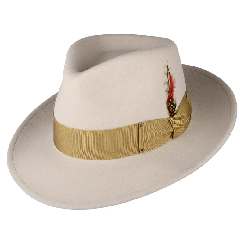 Bailey 7002 Knautschbar Fedora - Creme