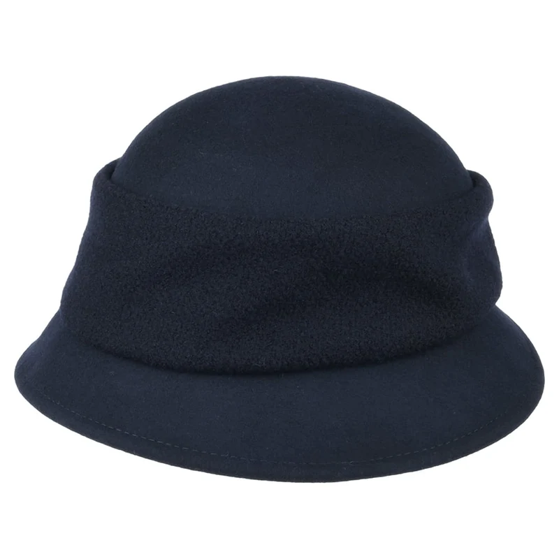Seeberger Glockenhut aus Wollfilz - Marineblau