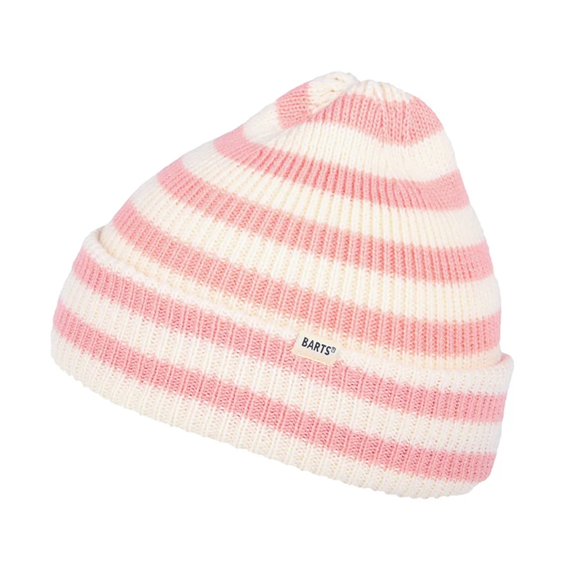 Barts Baby Milo Beanie Mütze - Rosé-Weiß