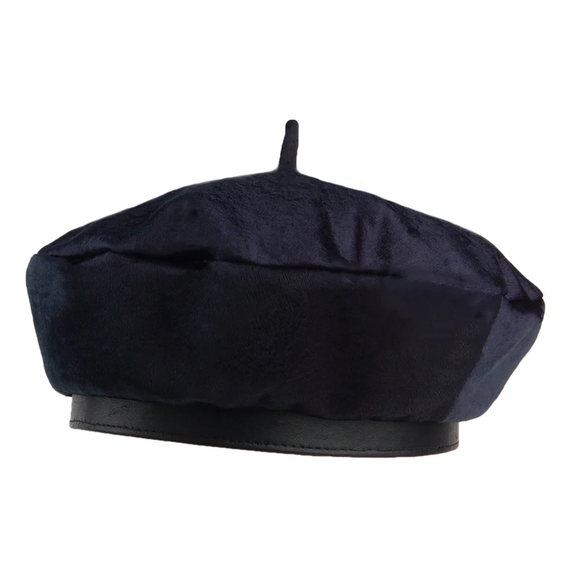 Brixton Audrey II Satin Baskenmütze - Dunkles Marineblau
