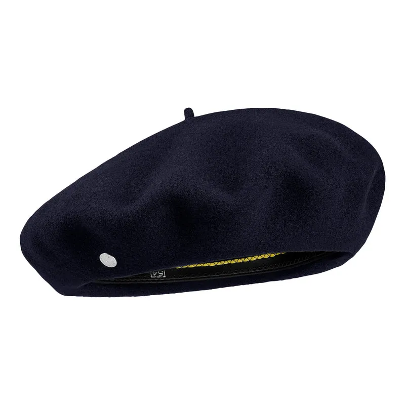 Laulhère Campan Luxus Baskenmütze aus Merinowolle - Marineblau