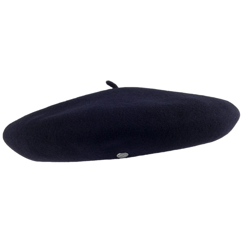 Laulhère Baskenmütze 25.5cm aus Merinowolle - Dunkles Marineblau