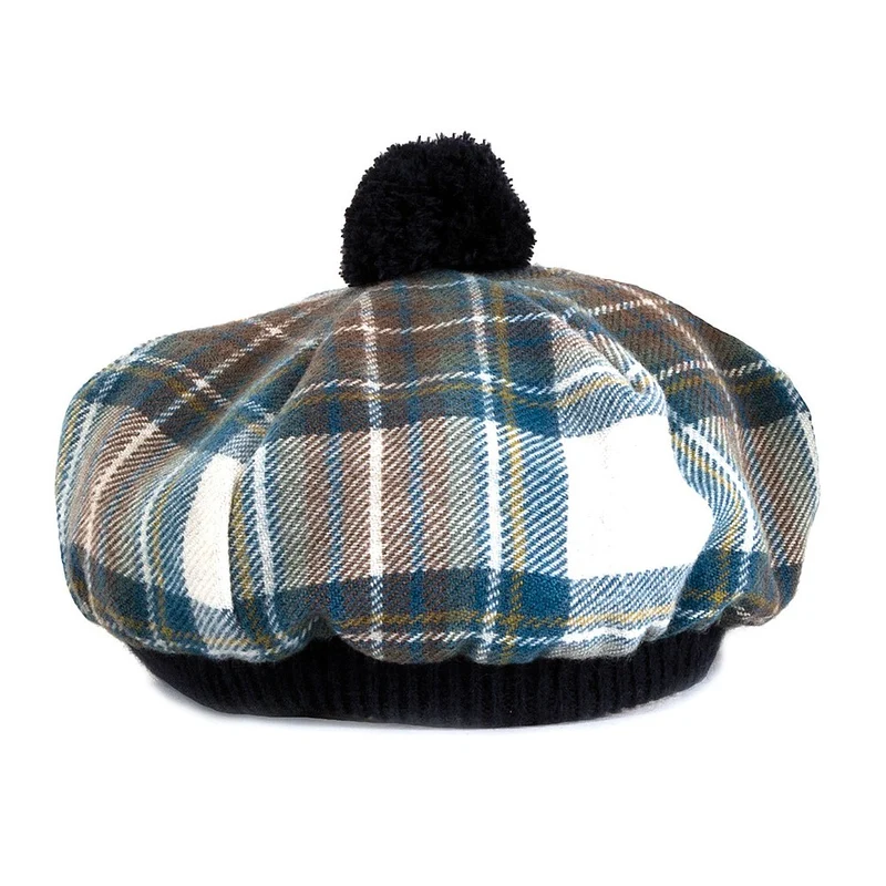 Lochcarron Of Scotland Tam O'Shanter Mütze - Stewart Blue Dress