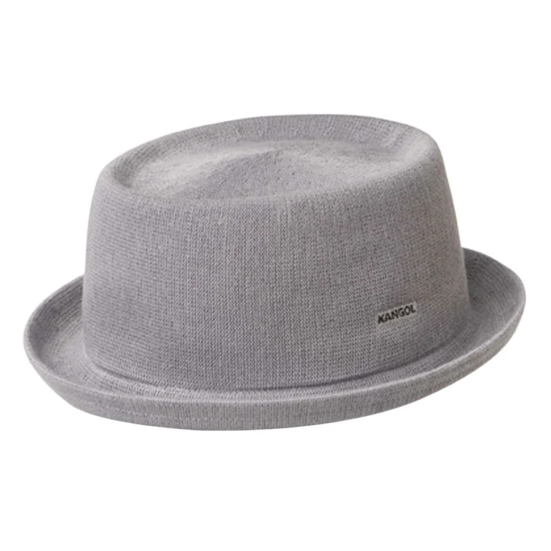 Kangol Mowbray Pork Pie Hut aus Bambus - Grau