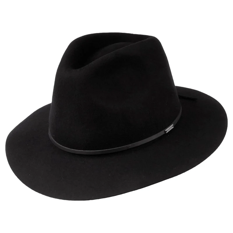Brixton Wesley Fedora Hut aus Wollfilz - Schwarz