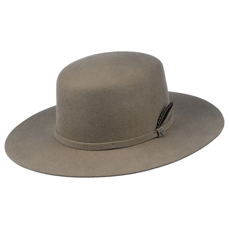 Stetson Offene Krone Western Hut aus Wollfilz - Braun