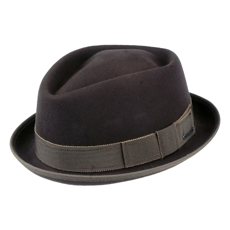 Stetson Diamond Crown Pork Pie Hut aus Wolle-Kaschmir - Braun