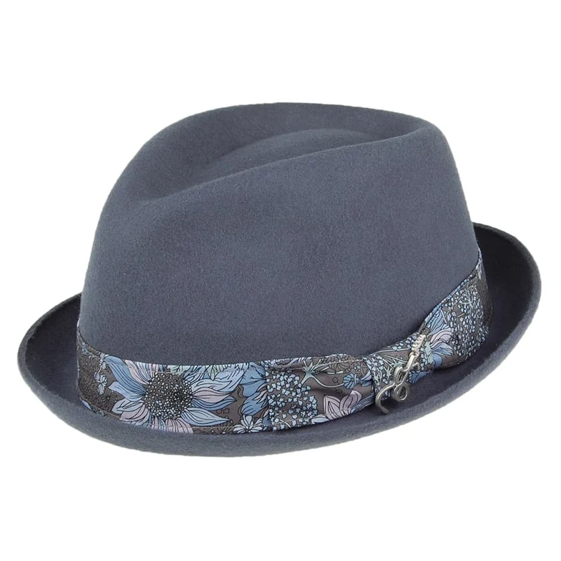 Carlos Santana Accord Trilby Hut aus Wollfilz - Nebel