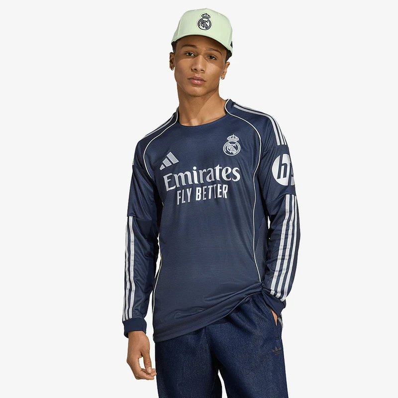 adidas Real Madrid 25/26 Langarm Auswärtstrikot