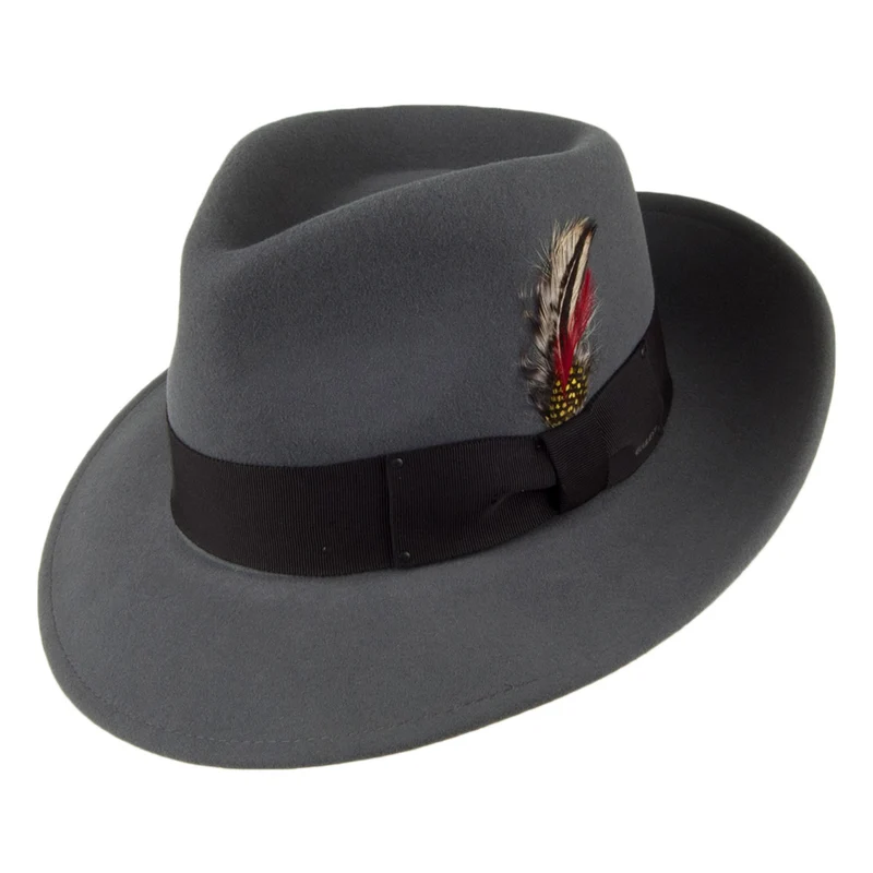 Bailey 7002 Knautschbar Fedora - Graphitgrau