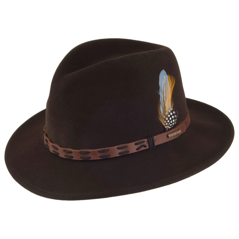 Stetson Traveller Safari Fedora Hut aus Vita-Filz - Braun