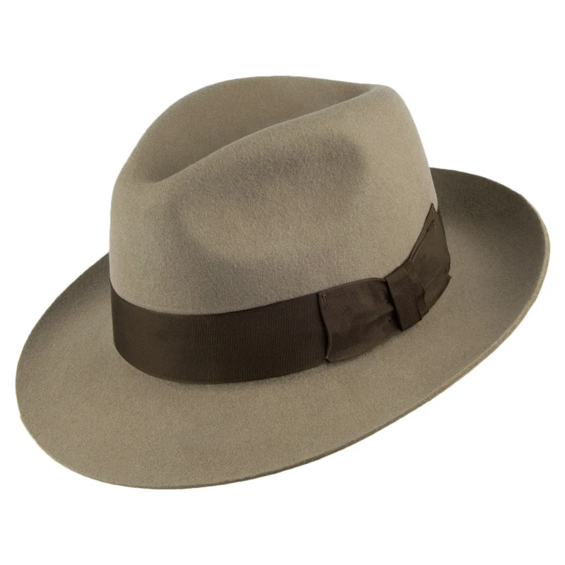 Denton Mayfair Fedora aus Wollfilz - Beige