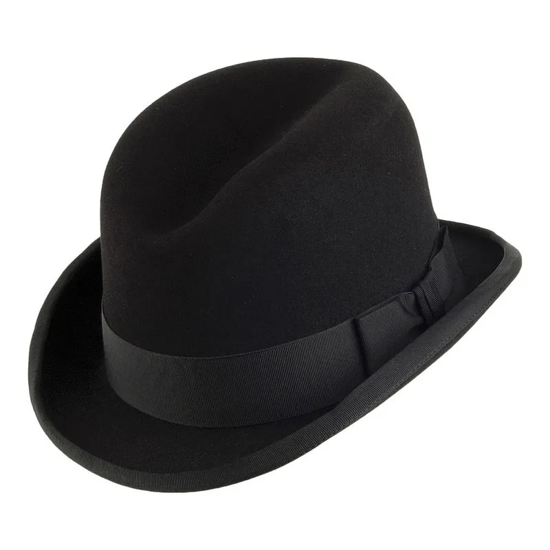 Christys Homburg Haarfilzhut - Schwarz