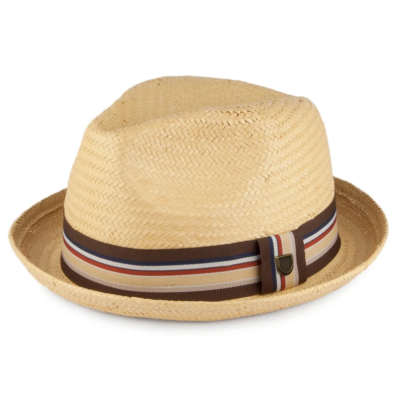 Brixton Castor Trilby Hut aus Stroh - Natur