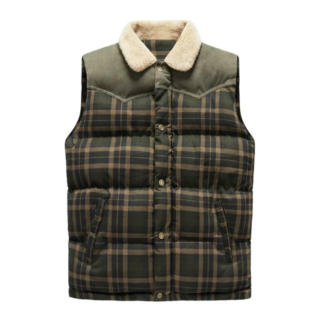 Herren Outdoor Bodywarmer mit Karomuster & Stehkragen – Lennart