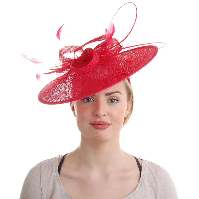 Failsworth Lunar Scheiben Fascinator - Rot