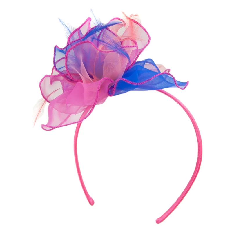 Scala Organza Fascinator - Fuchsia