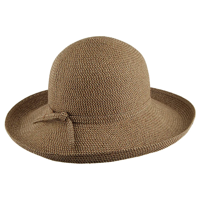 sur la tête Traveller Packbarer Sonnenhut - Natur-Schwarz