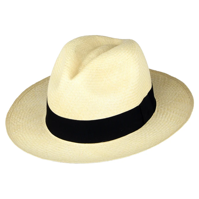 Jaxon & James Clasico Panama Fedora Hut - Natur