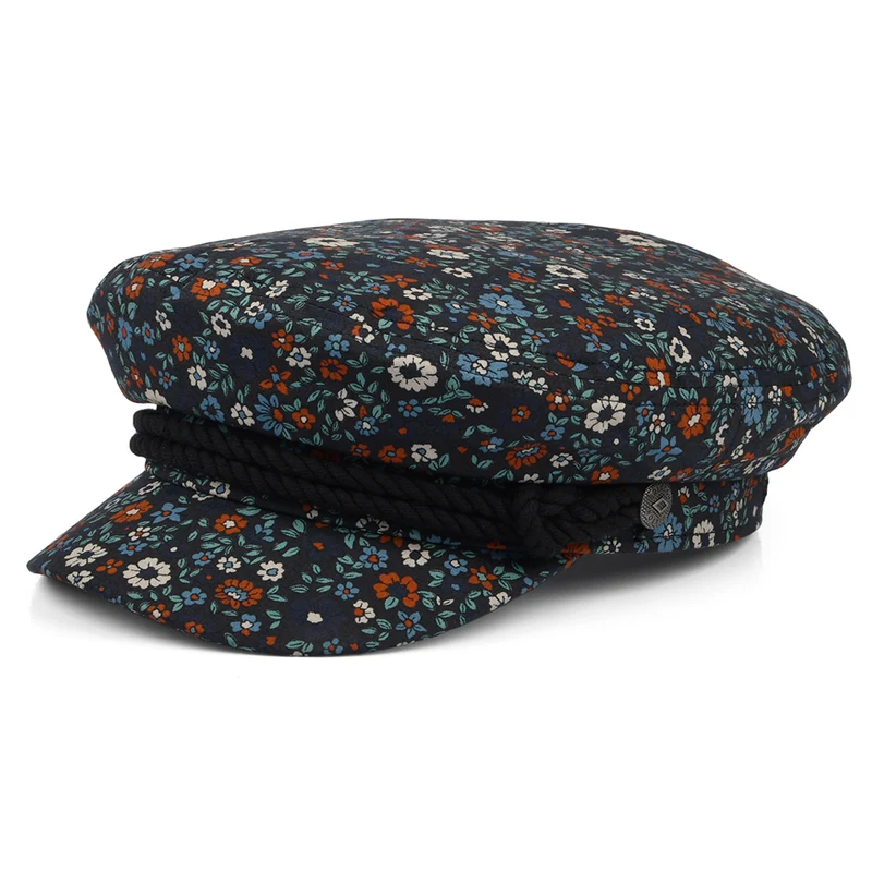 Brixton Schiffermütze Floral aus Baumwolle - Verwaschenes Marineblau