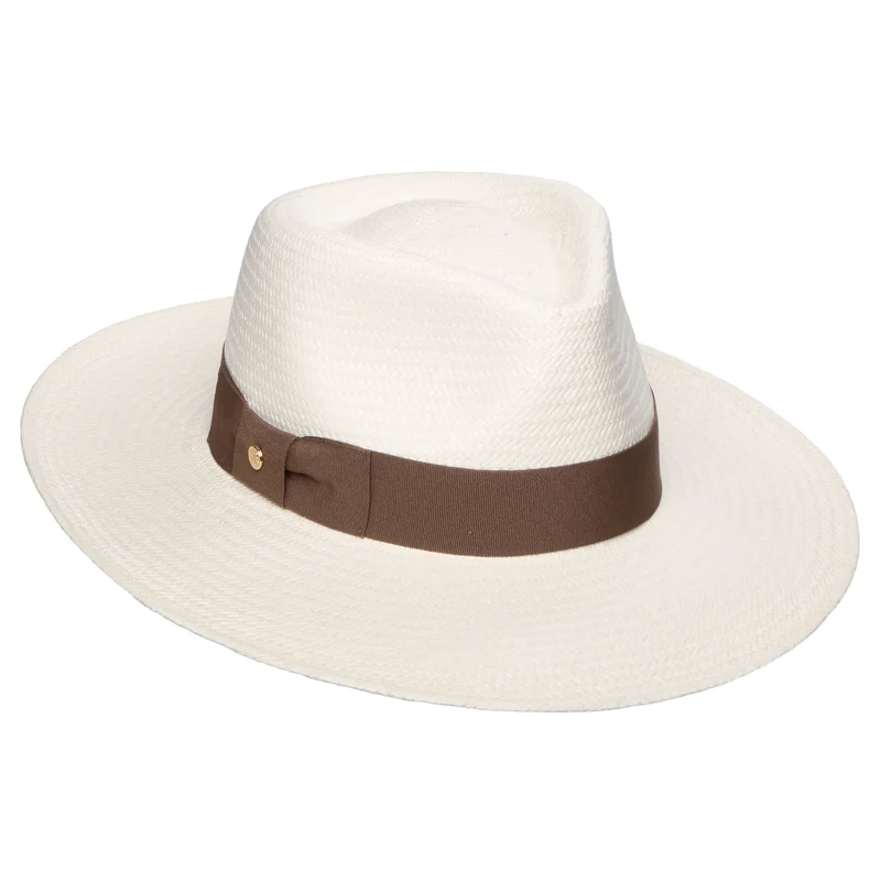 Failsworth Chatsworth Panama Fedora Hut - Perlweiß-Taupe