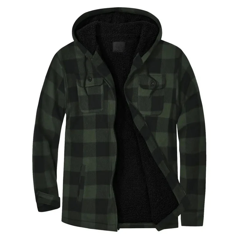 Karierte Herrenjacke mit Kapuze - Herbstedition Mason