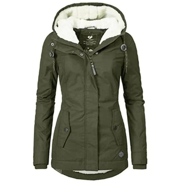Stylische lange Damen Winterjacke - Lina Frostzauber